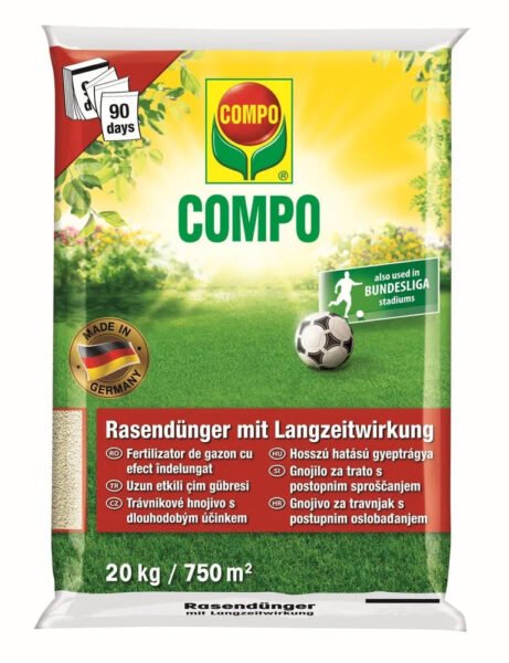 COMPO Ilgo veikimo trąšos vejai 8 kg – Sveikai ir tankiai vejai!