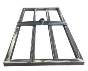 Nerūdijančio plieno vejos lyginimo grėblys (be rankenos)