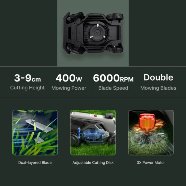 Belaidis vejos robotas Airseekers Tron MAX su 300 laipsnių vaizdo navigacija