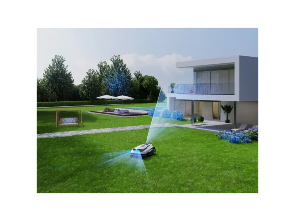 Galingas vejos robotas Ecovacs GOAT A1600 LiDAR PRO dideliame sklype